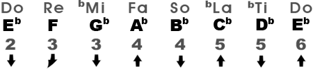 Natural Minor Scale in the Key of E♭m